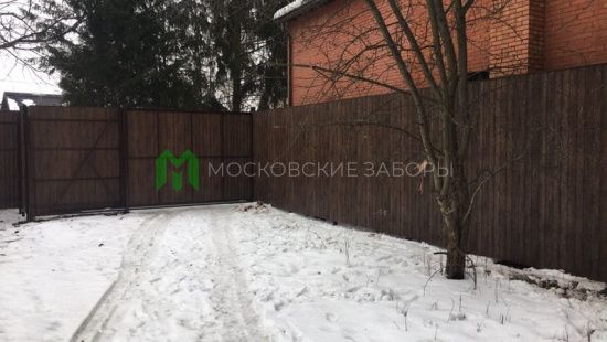 Забор из двухстороннего профнастила 3 метра