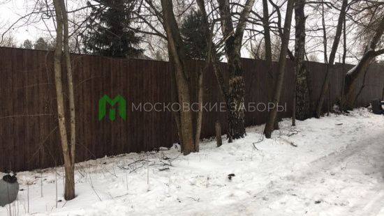 Забор из двухстороннего профнастила 3 метра