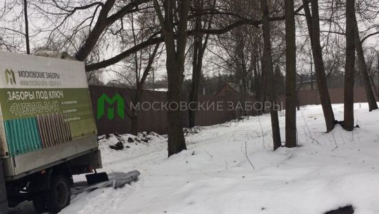 Забор из двухстороннего профнастила 3 метра